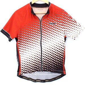 Zoca Cycling Jersey Mens Red Full Zip Short Sleeve Outdoor Polyester Size Large